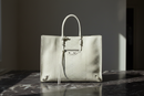 Balenciaga White Yellow Exotic Skin Leather Shopping Tote PAPIER Bag