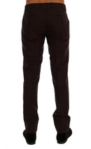 Purple Wool Stretch Formal Pants