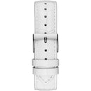Guess White Leather Dress Watch