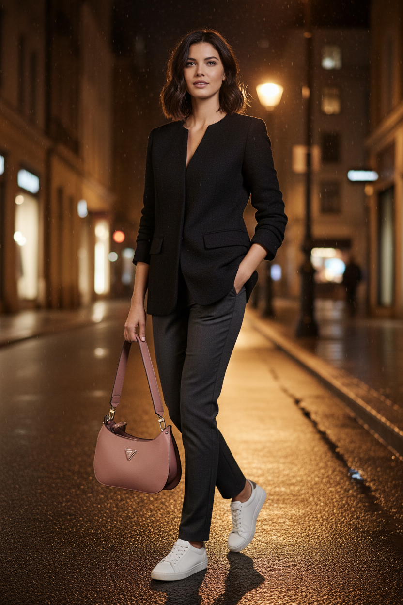 Guess Jeans Rosa Damväska