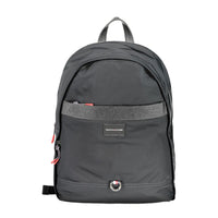 Tommy Hilfiger Black Polyester Men Backpack