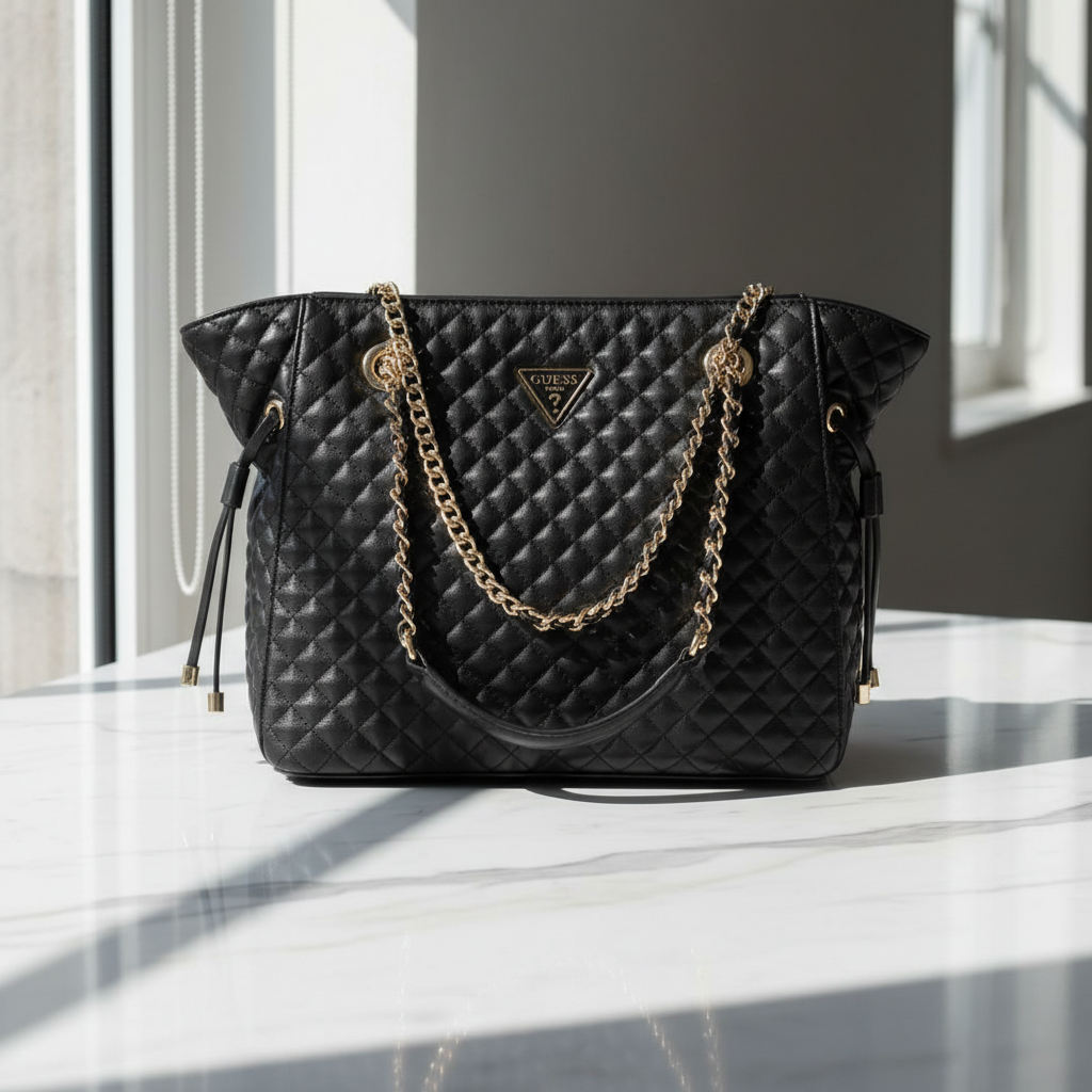 Dámská kabelka Guess Jeans z černého polyuretanu