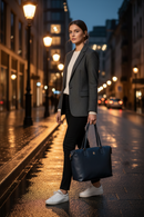 Tommy Hilfiger Blue Polyester Women Shoulder Bag