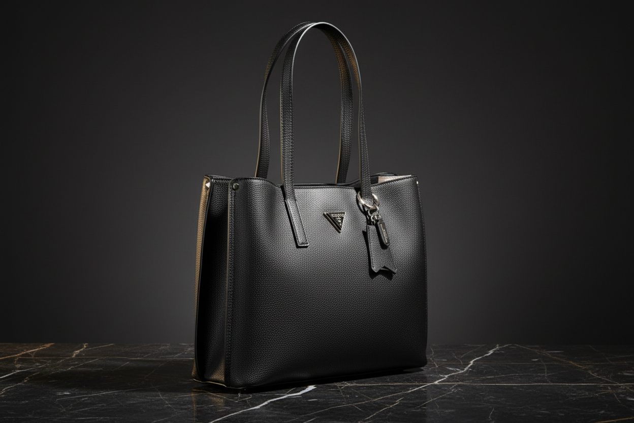 Dámská kabelka přes rameno Guess Jeans z černého polyuretanu