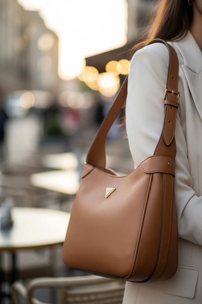 Dámská kabelka Guess Jeans Marrone z poliuretanu