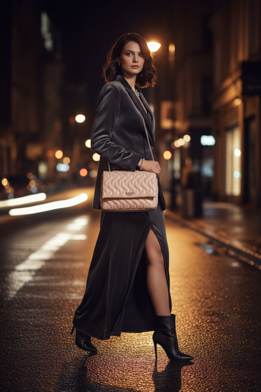 Dámská kabelka přes rameno Guess Jeans Rosa z polyuretanu