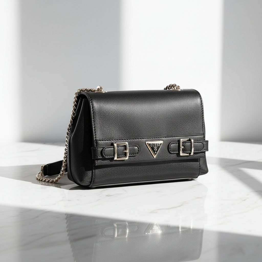 Dámská kabelka Guess Jeans z černého polyuretanu