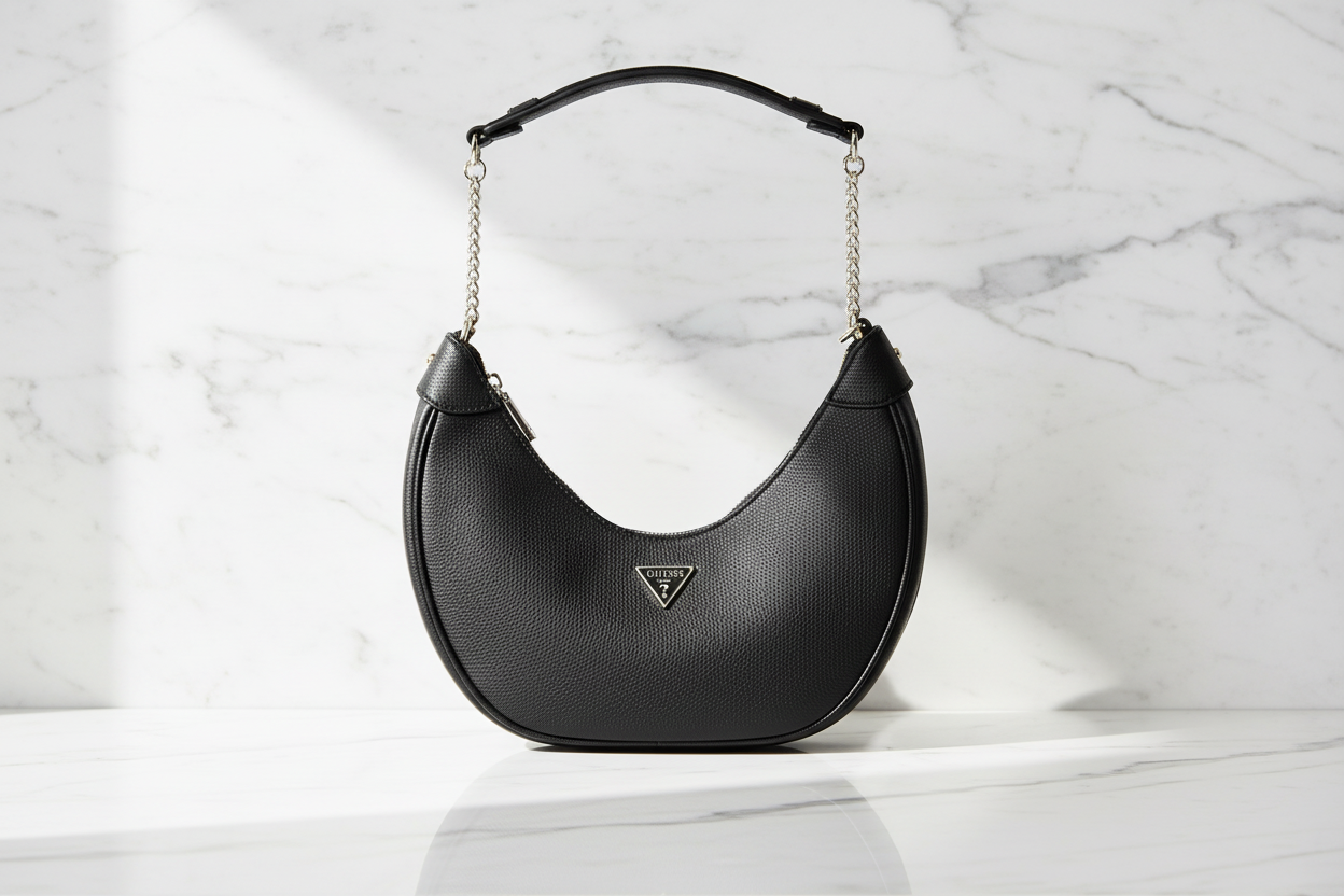 Dámská kabelka Guess Jeans z černého polyethylenu