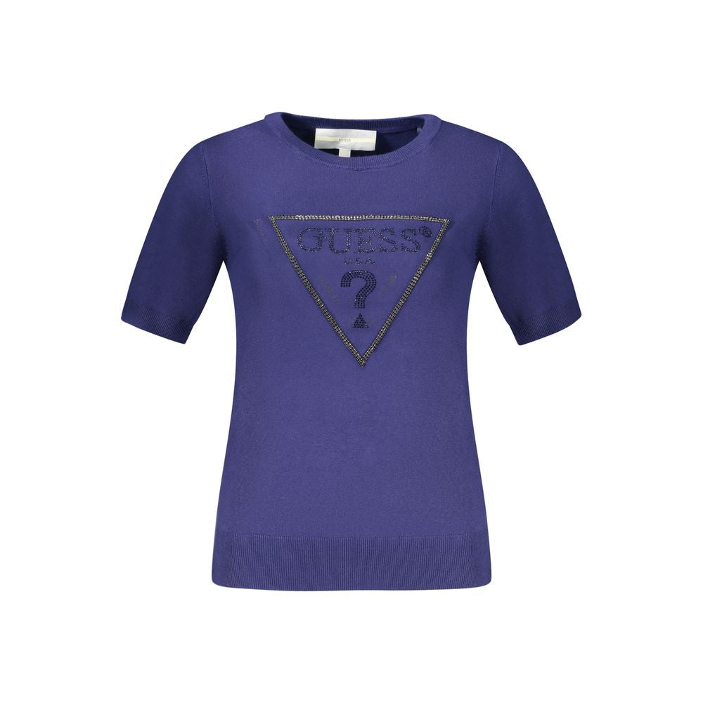 Guess Jeans Blå Viscosa Damtröja