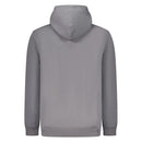 Tommy Hilfiger Grigio Cotton Men Sweatshirt Hooded Embroidery Pocket