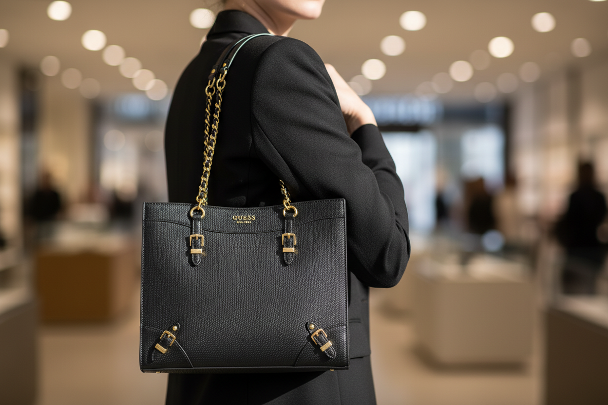 Guess Jeans svart handväska för kvinnor