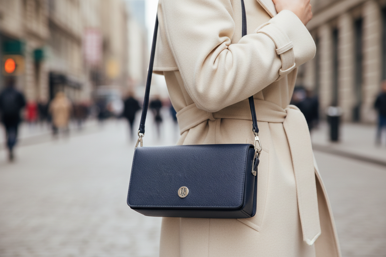 Tommy Hilfiger Blue Polyurethane Women Handbag