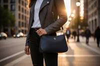 Tommy Hilfiger Blue Polyester Women Shoulder Bag