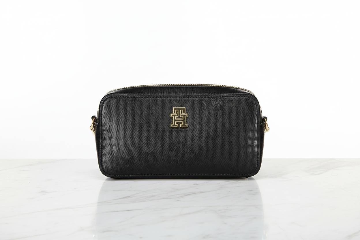 Tommy Hilfiger Black Polyurethane Women Handbag