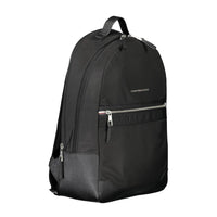 Tommy Hilfiger Black Polyester Men Backpack