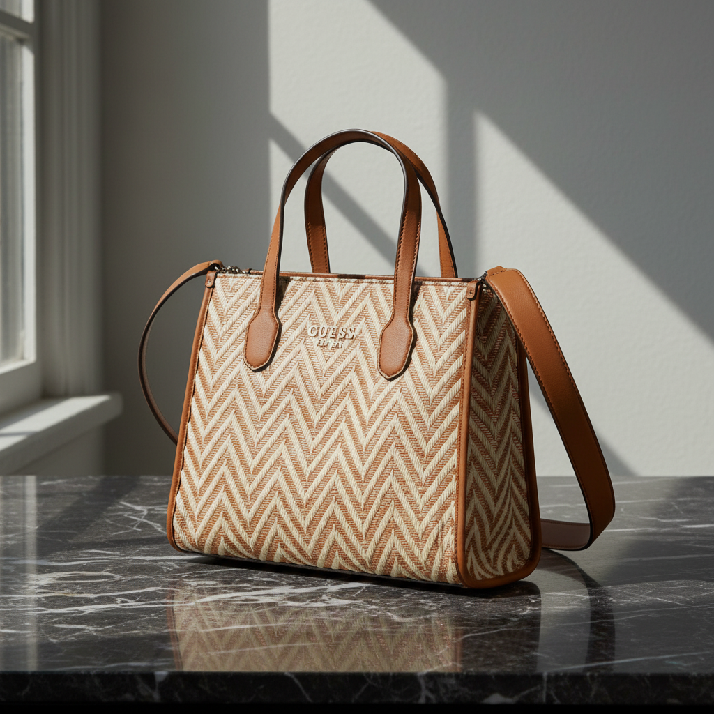 Dámská kabelka Guess Jeans Marrone z polyesteru