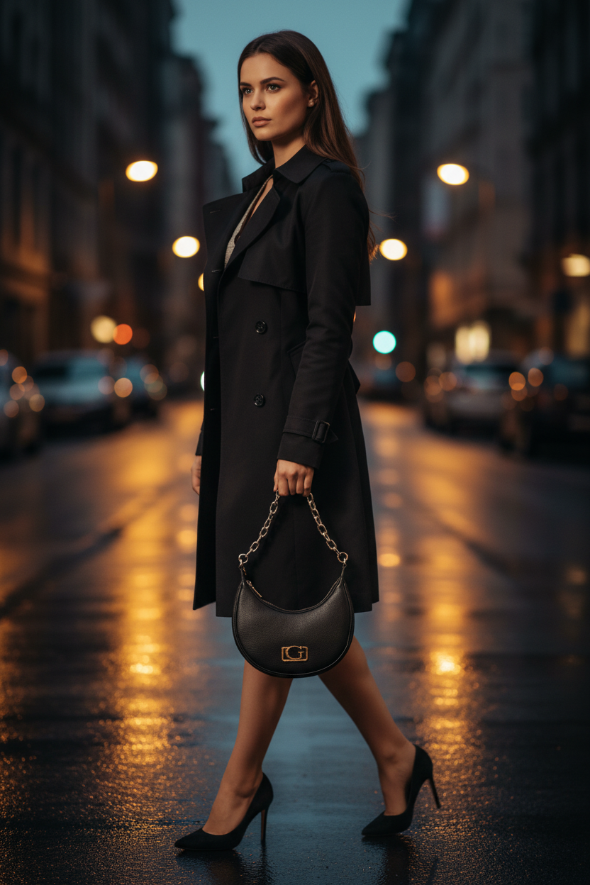 Dámská kabelka Guess Jeans z černého polyuretanu