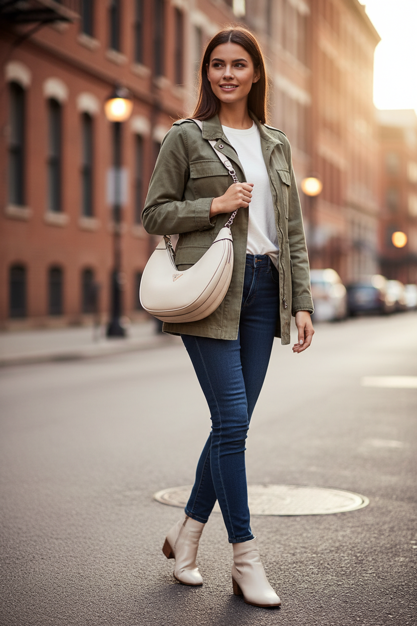 Dámská kabelka Guess Jeans béžová z polyuretanu