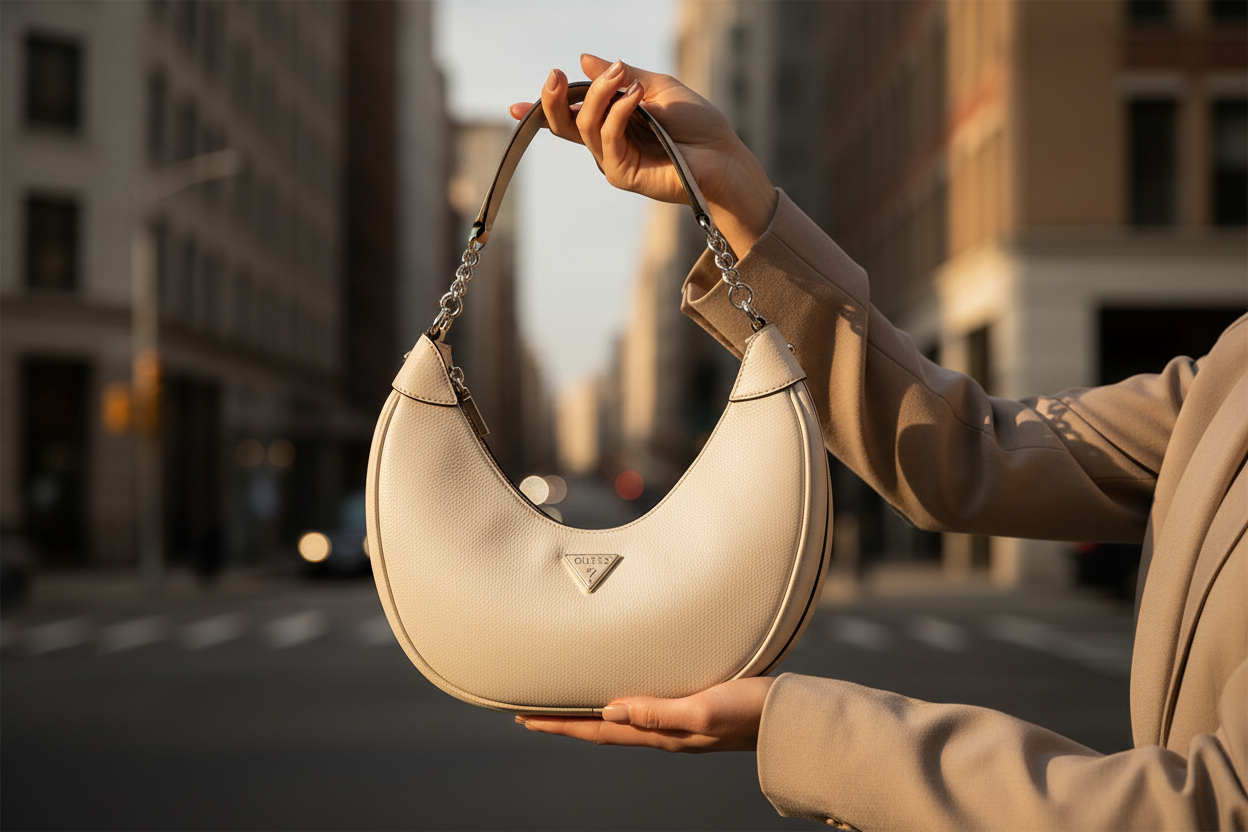 Dámská kabelka Guess Jeans béžová z polyuretanu