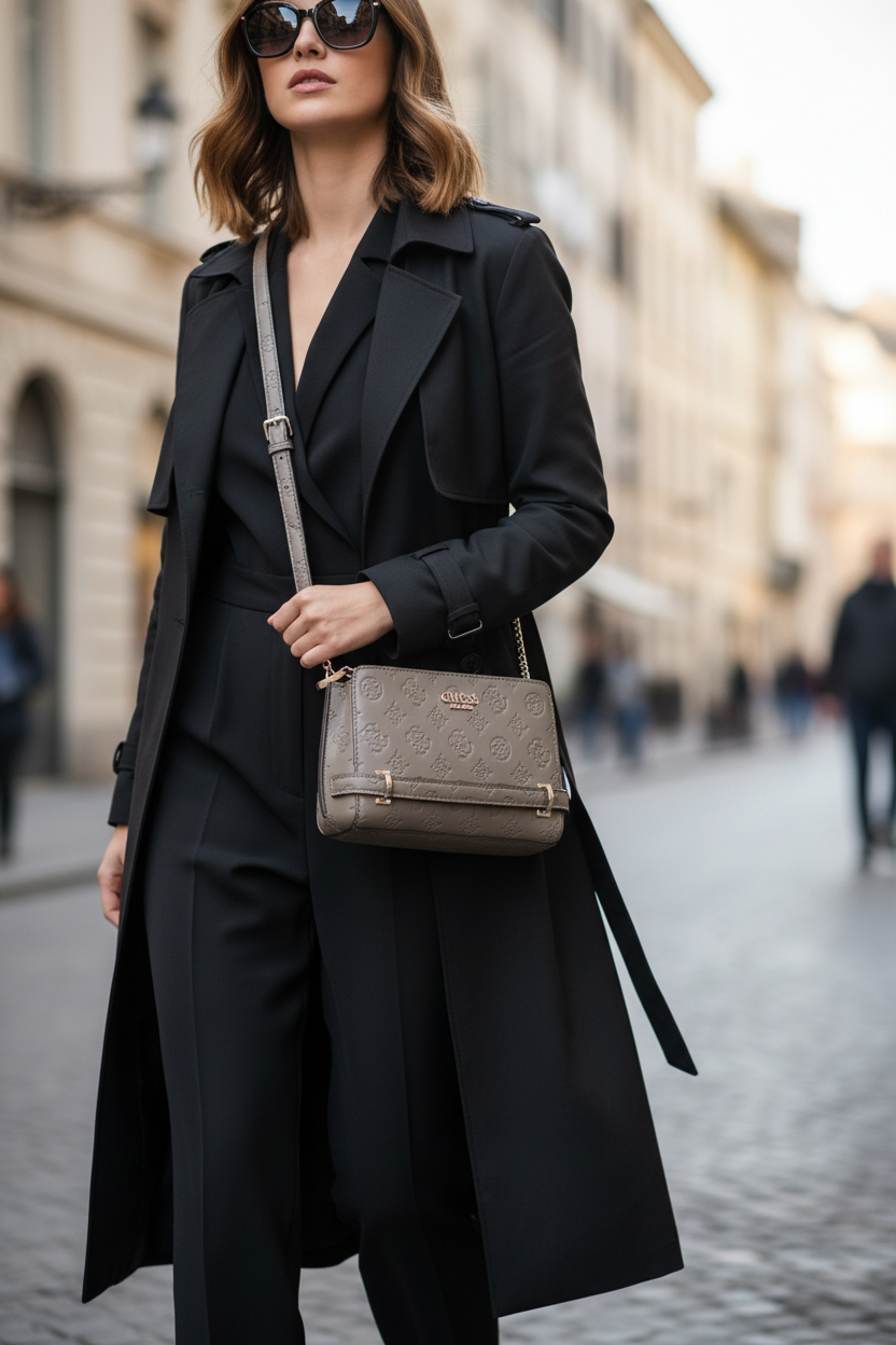 Guess Jeans Marrone Axelväska