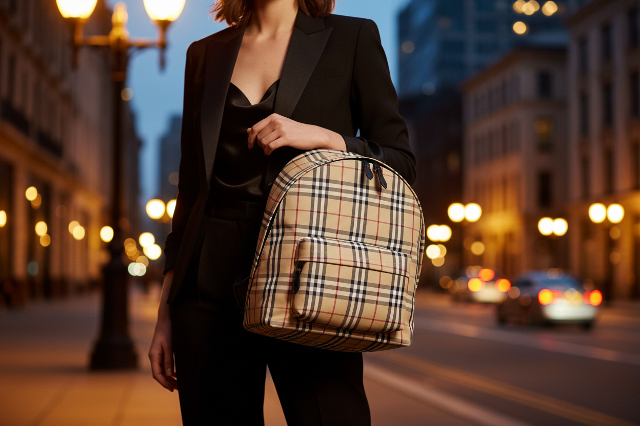 Burberry Beige Fabric Backpack