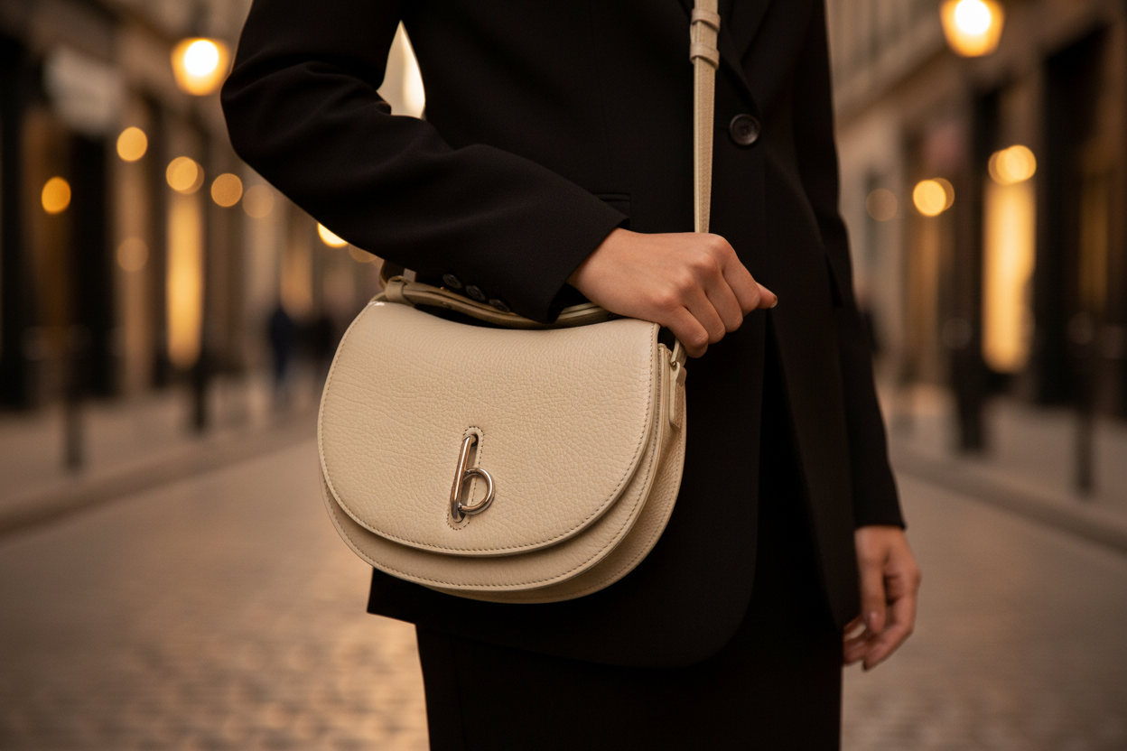 Burberry Beige Leather Shoulder Bag