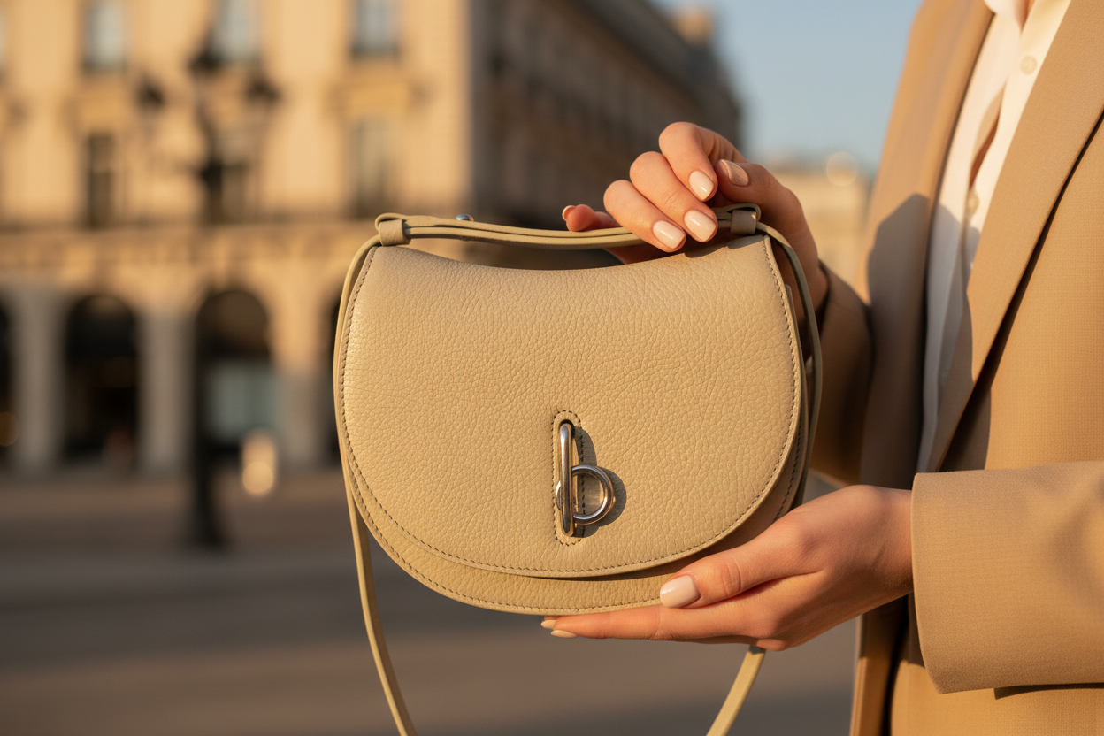 Burberry Beige Leather Shoulder Bag