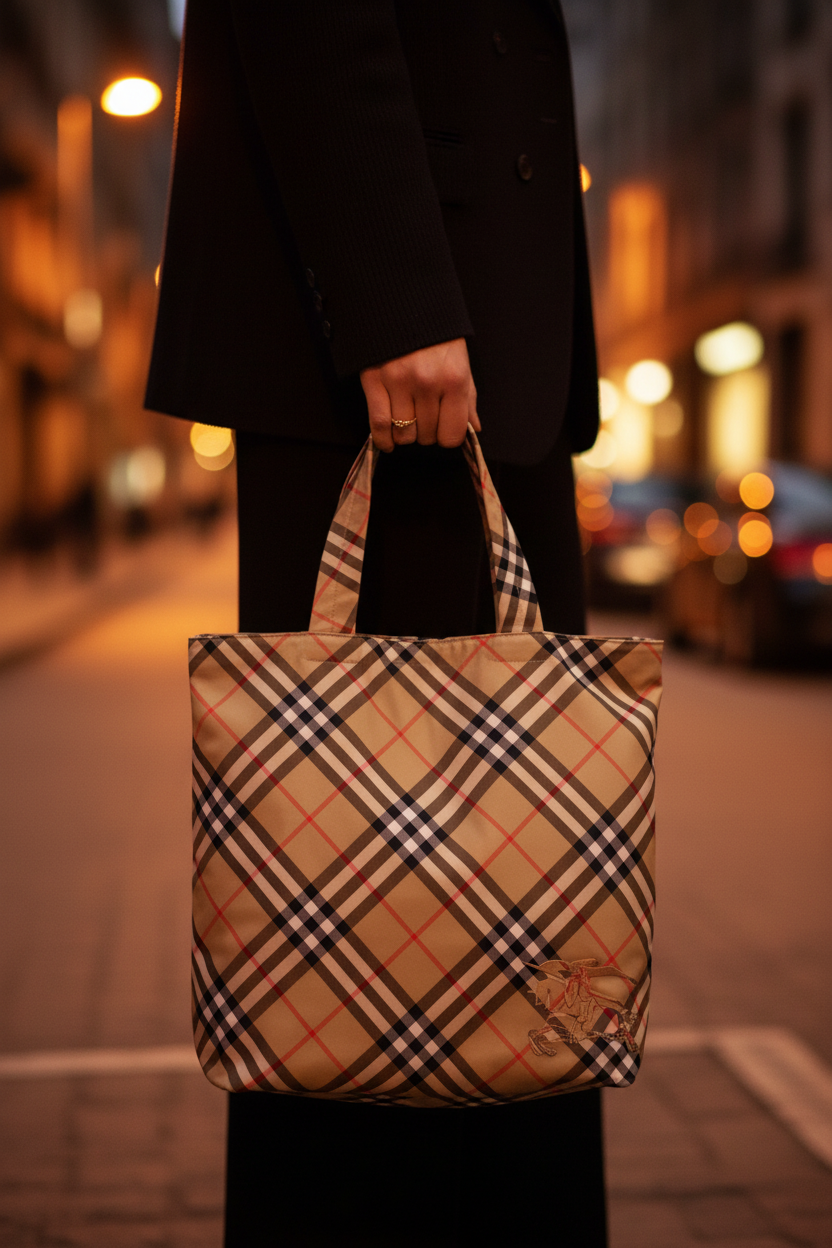 Burberry Beige Fabric Shoulder Bag