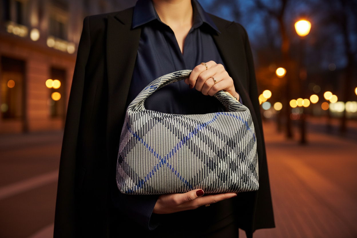 Burberry Grey Polyamide Handbag