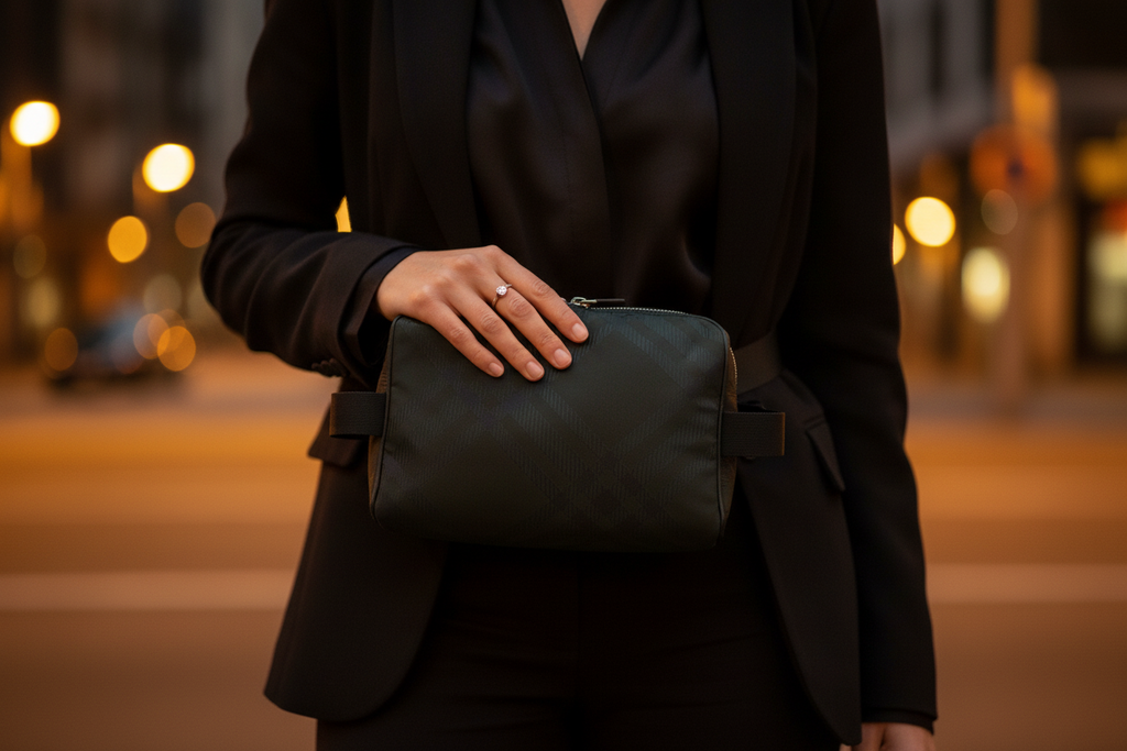 Burberry Green Nylon Backpack