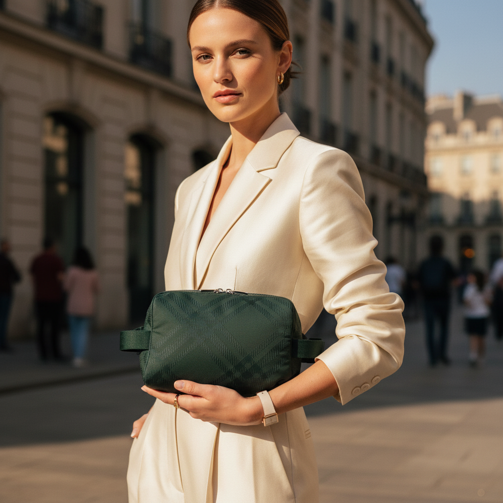 Burberry Green Nylon Backpack