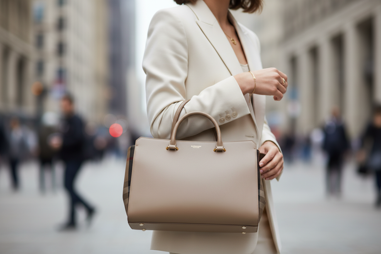 Burberry Beige Leather Handbag