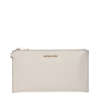Michael Kors Beige Leather Clutch Bag
