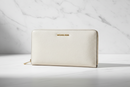 Michael Kors Beige Leather Clutch Bag