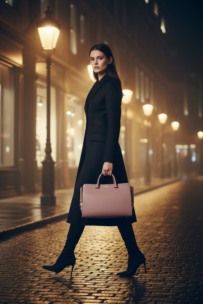 Burberry šedá kožená kabelka