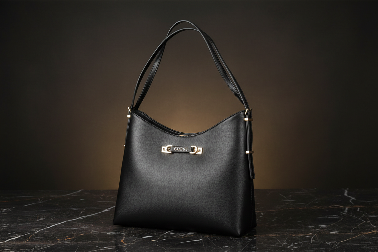 Dámská kabelka Guess Jeans z černého polyuretanu