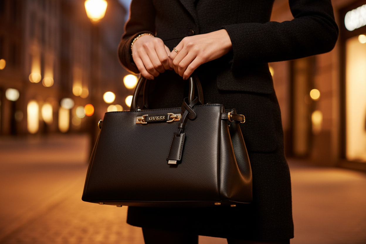 Guess Jeans Nero Damväska