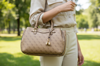 Dámská kabelka Guess Jeans béžová z polyuretanu