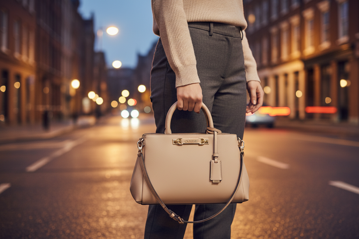 Guess Jeans Beige Polyurethane Women Handbag