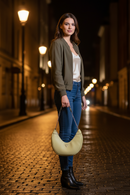 Guess Jeans Verde Polyuretan Damväska