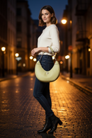 Guess Jeans Verde Polyuretan Damväska