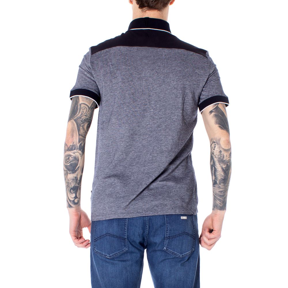 Modré bavlněné polo tričko Armani Exchange