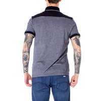 Modré bavlněné polo tričko Armani Exchange