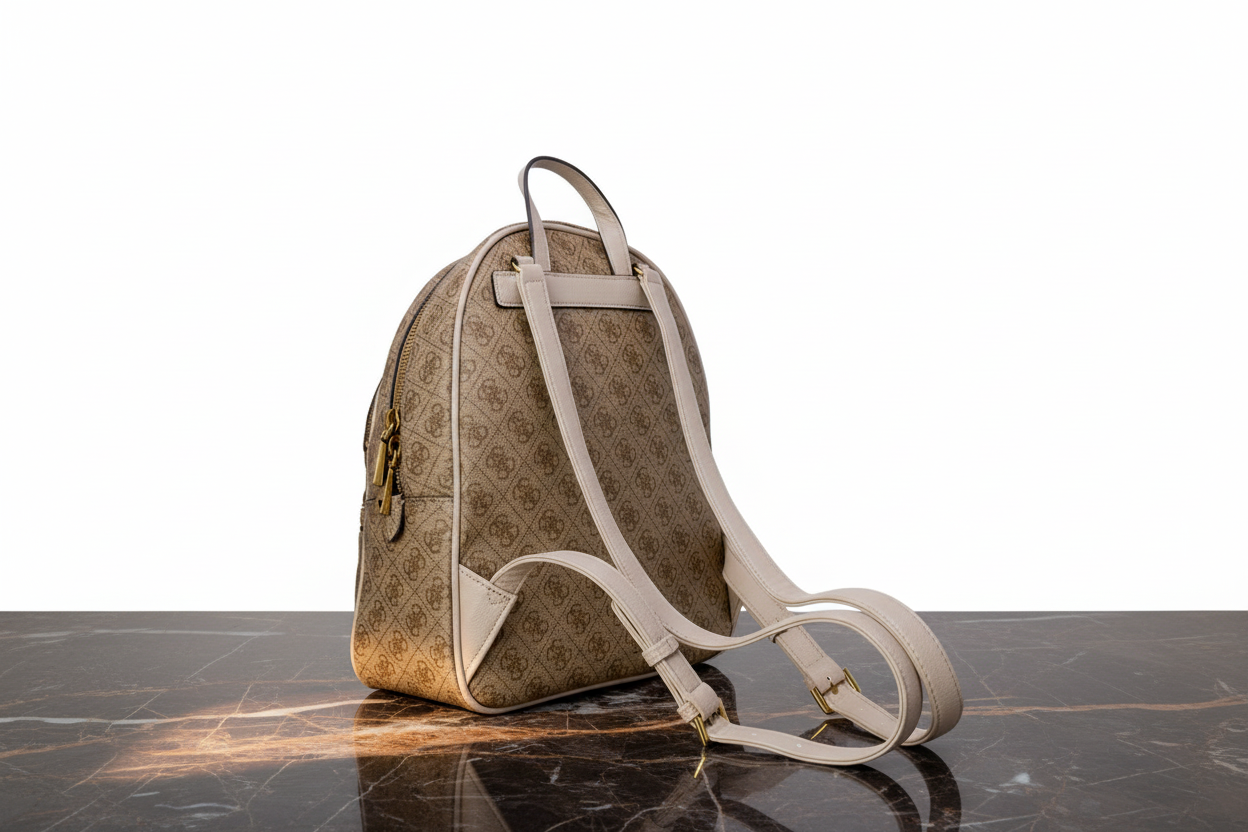 Guess Brown Polyethylene Backpack