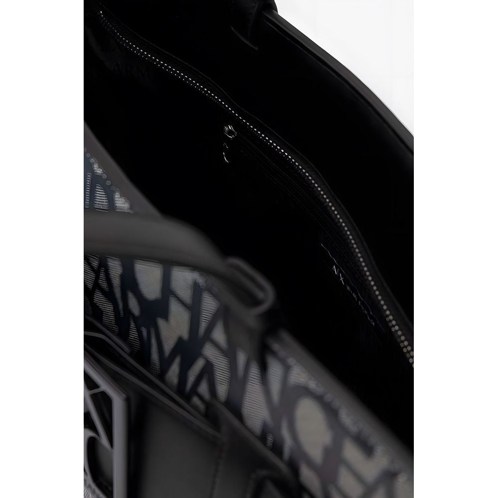 Černá kabelka z polyethylenu Armani Exchange