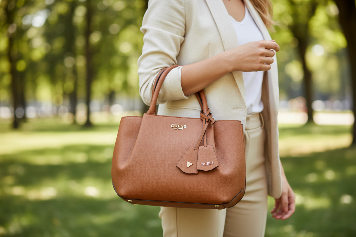 Dámská kabelka Guess Jeans Marrone z poliuretanu