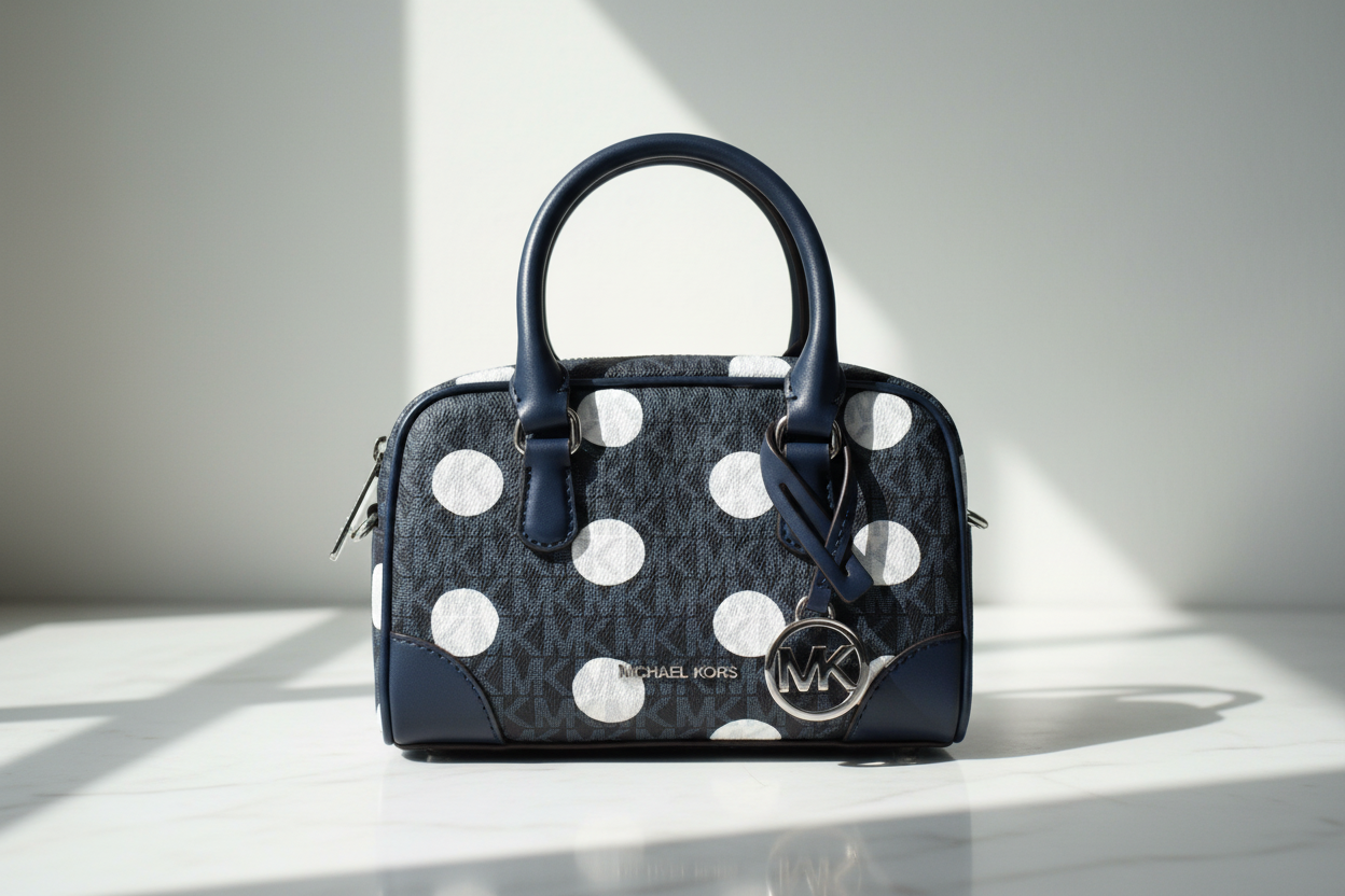 Michael Kors blå tygväska