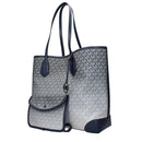 Michael Kors blå tygaxelväska