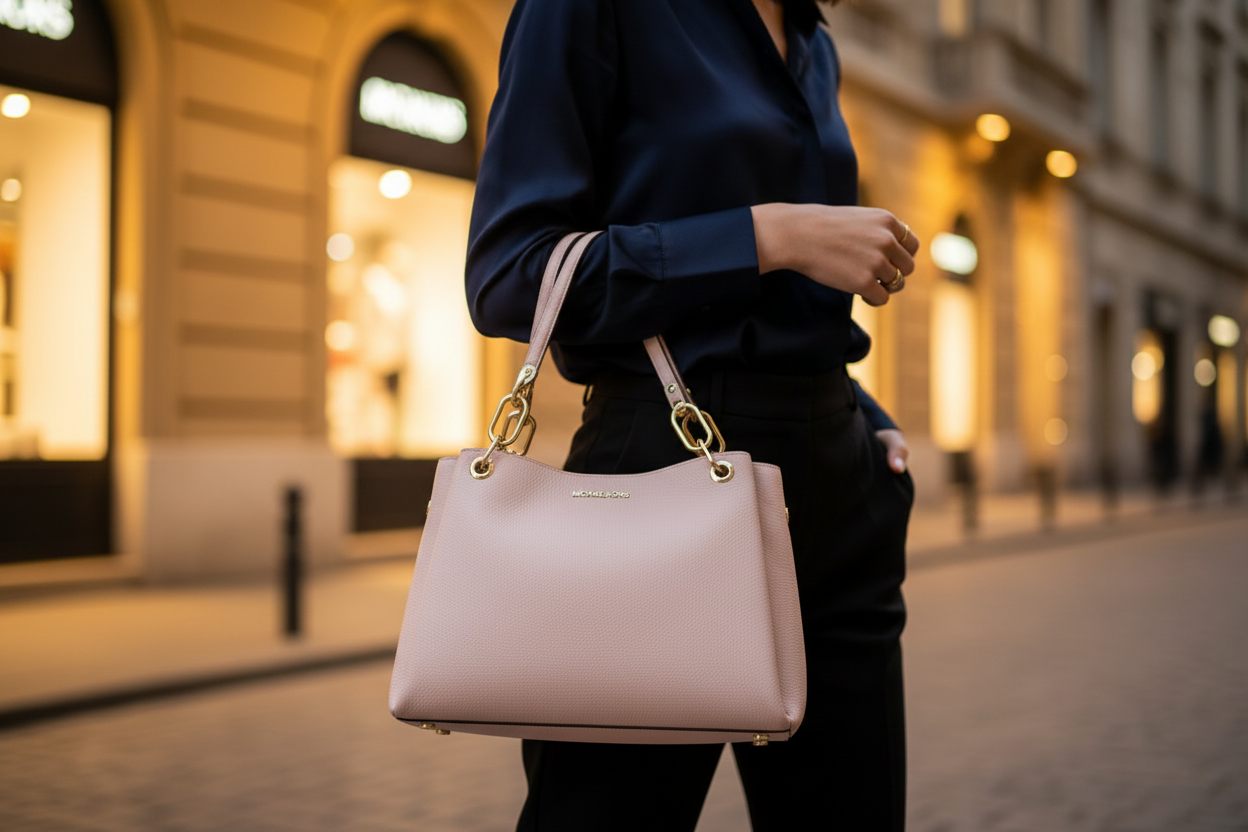 Michael Kors Pink Leather Shoulder Bag