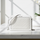 Bílá kožená crossbody kabelka Michael Kors